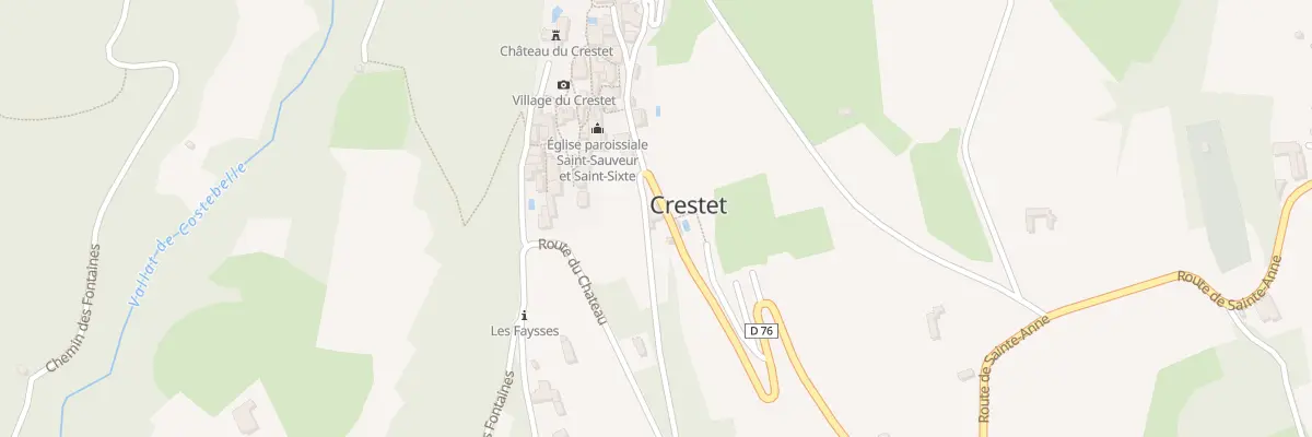Plan du 5001 Le Village à Crestet