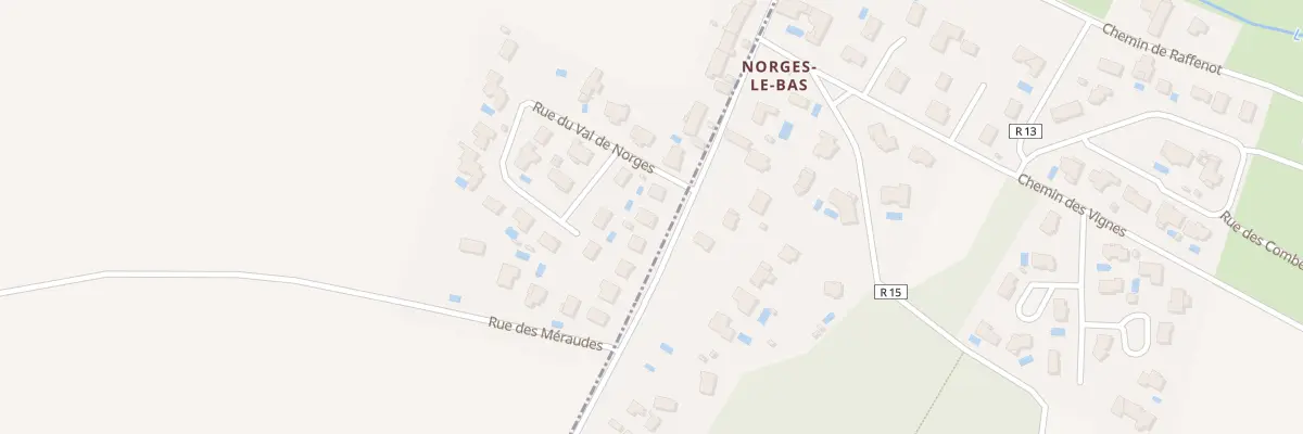 Plan du 40 Voie Romaine à Norges-la-Ville