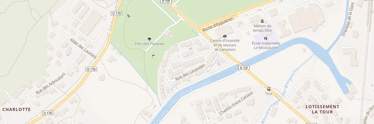 Plan du 16C Cd 72 F Rte de Salon à Lamanon