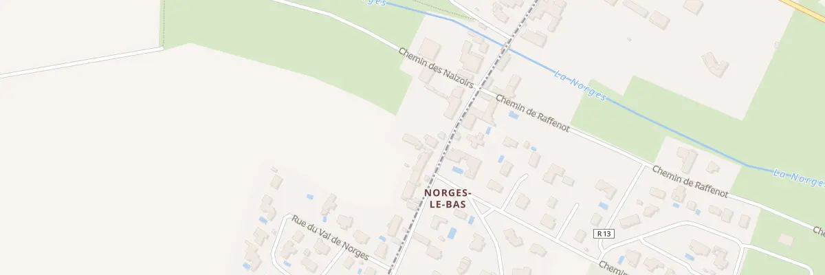 Plan du 20B Voie Romaine à Norges-la-Ville
