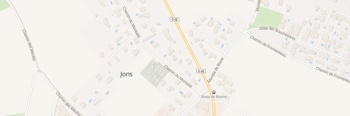 Plan du 124 Che de Montalet à Jons