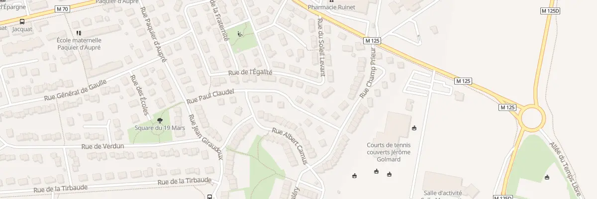 Plan du 8 Rue Paul Claudel à Saint-Apollinaire