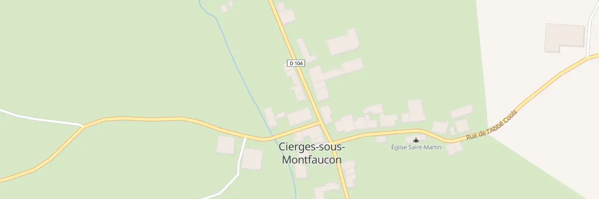 Plan du 1 Rue de la Vierge à Cierges-sous-Montfaucon