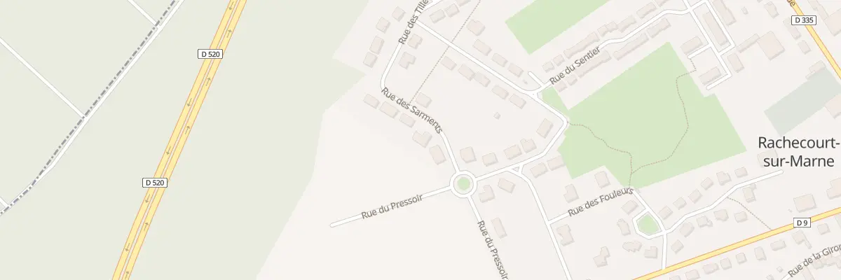 Plan du 9 Rue des Sarments à Rachecourt-sur-Marne