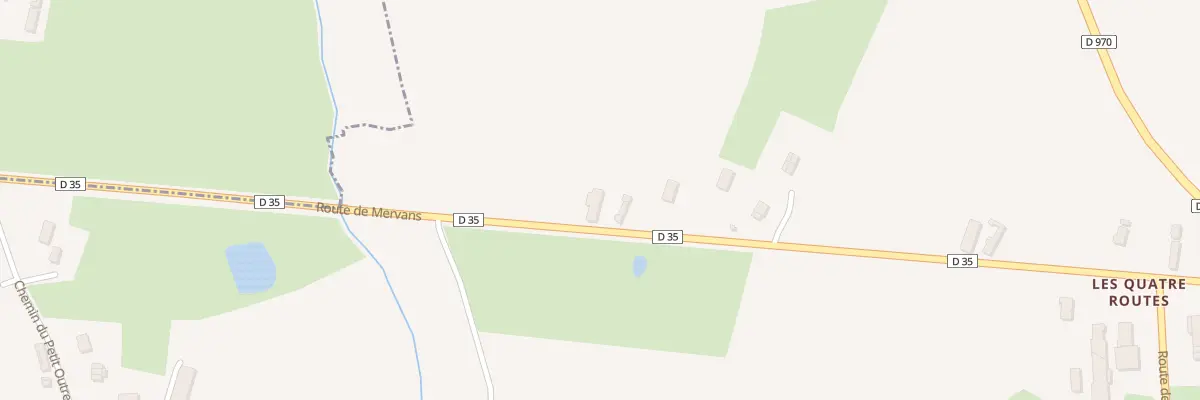 Plan du 1 Rte de Mervans à Villegaudin