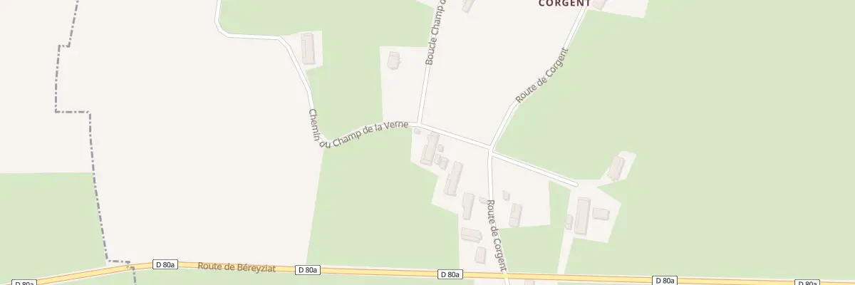 Plan du 153 Che du Champ de la Verne à Jayat
