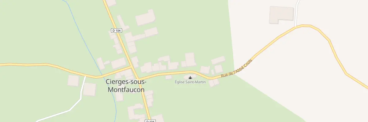 Plan du 7 Rue de l’Abbe Cools à Cierges-sous-Montfaucon