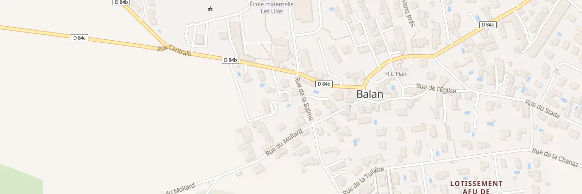 Plan du 208 Rue Centrale à Balan