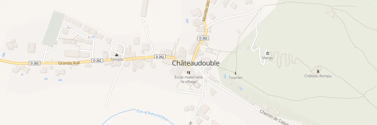 Plan du 16 Rue Grande Rue à Châteaudouble