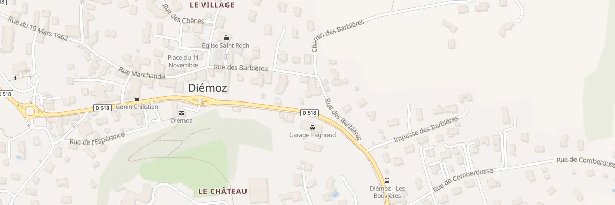 Plan du 5058 Rue des Barbieres à Diémoz
