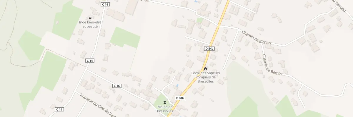 Plan de la Grande Rue à Bressolles
