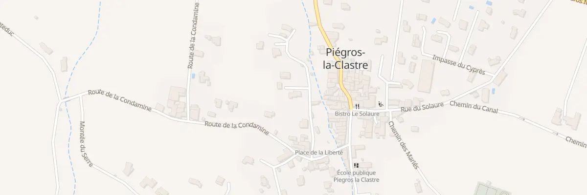 Plan du 5400 La Condamine à Piégros-la-Clastre