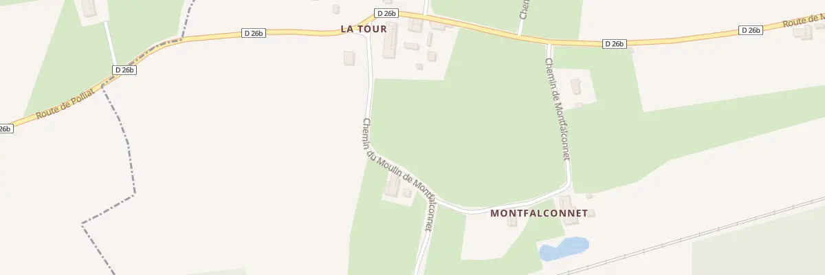 Plan du 2367A Rte de Mézériat à Polliat