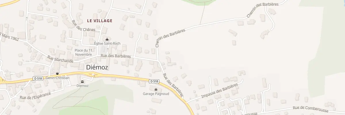 Plan du 11 Rue des Barbieres à Diémoz