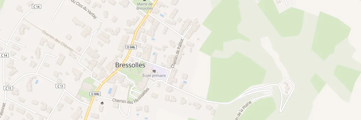 Plan du 153 Che de Paillot à Bressolles