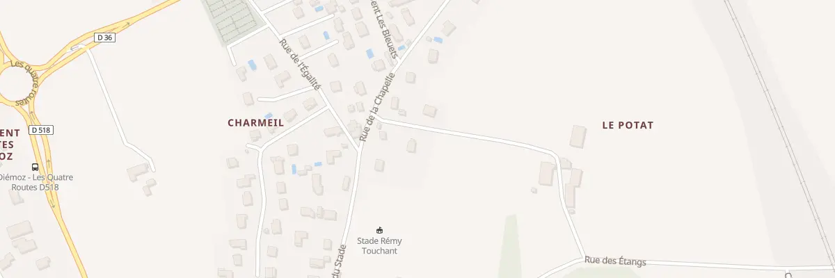 Plan du 2 Rue de la Chapelle à Diémoz