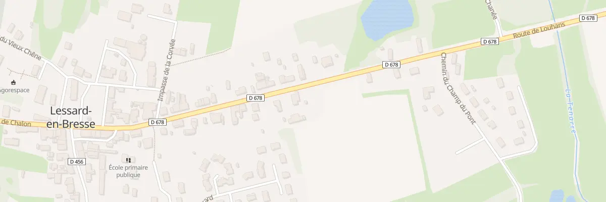 Plan du 36 Rte de Louhans à Lessard-en-Bresse