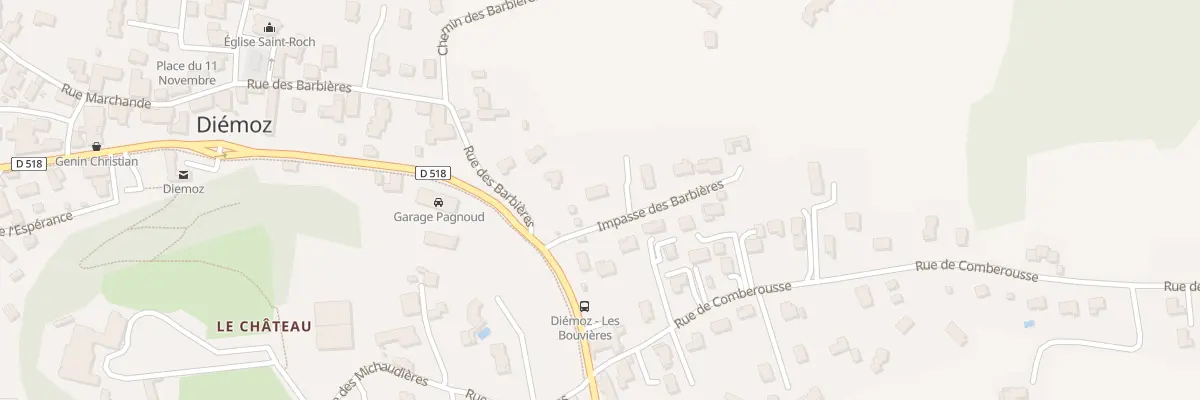 Plan du 5374 Rue des Barbieres à Diémoz