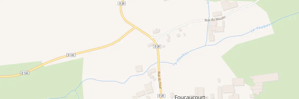 Plan du 1 Rue de l’Abreuvoir à Foucaucourt-sur-Thabas