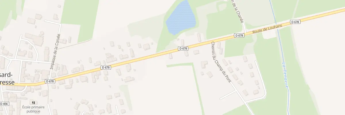Plan du 38 Rte de Louhans à Lessard-en-Bresse