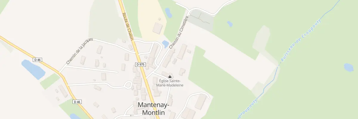 Plan de Che du Cimetiere à Mantenay-Montlin