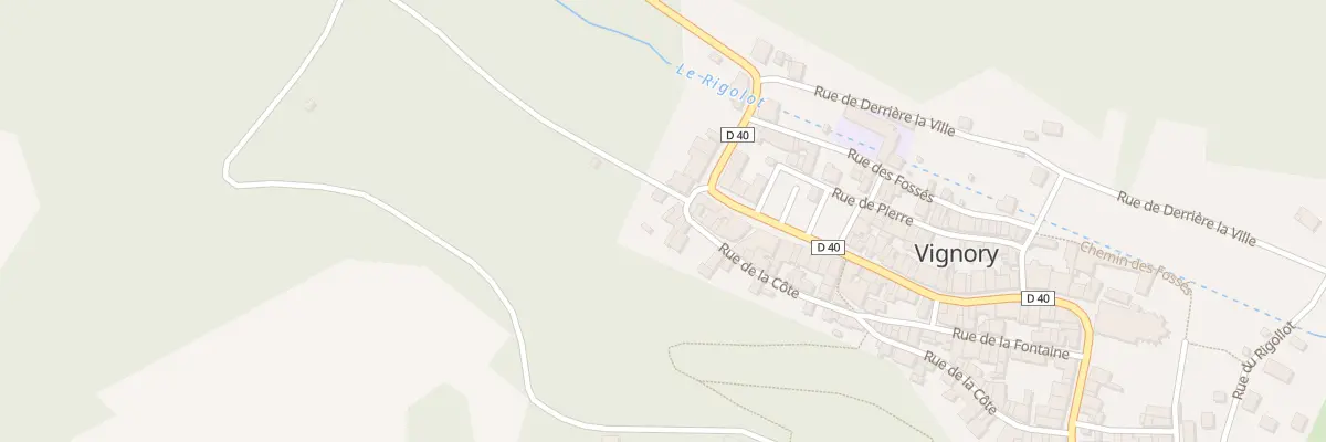 Plan du 25 Rue de la Cote à Vignory