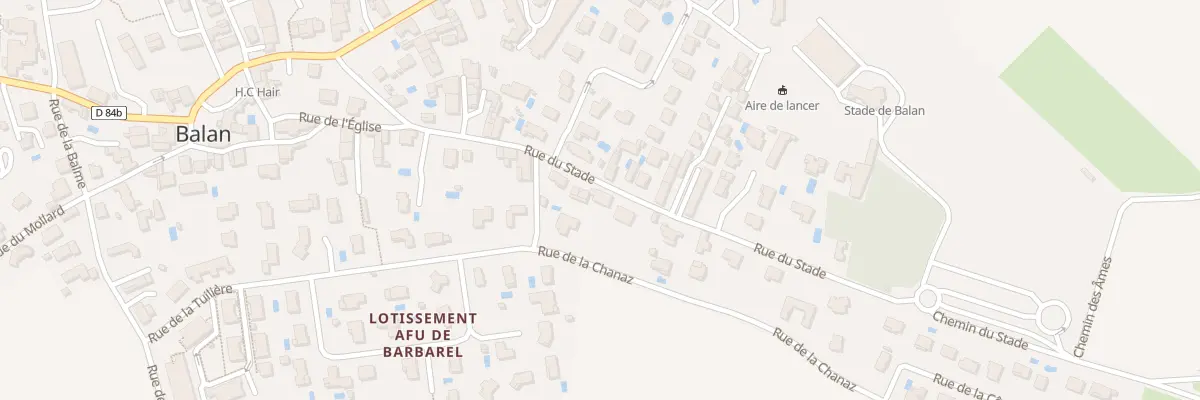 Plan du 245 Rue du Stade à Balan
