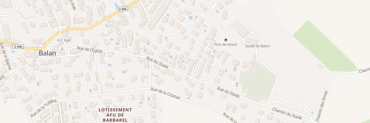 Plan du 296 Rue du Stade à Balan