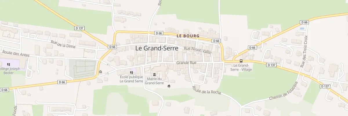 Plan du Bourg au Grand-Serre