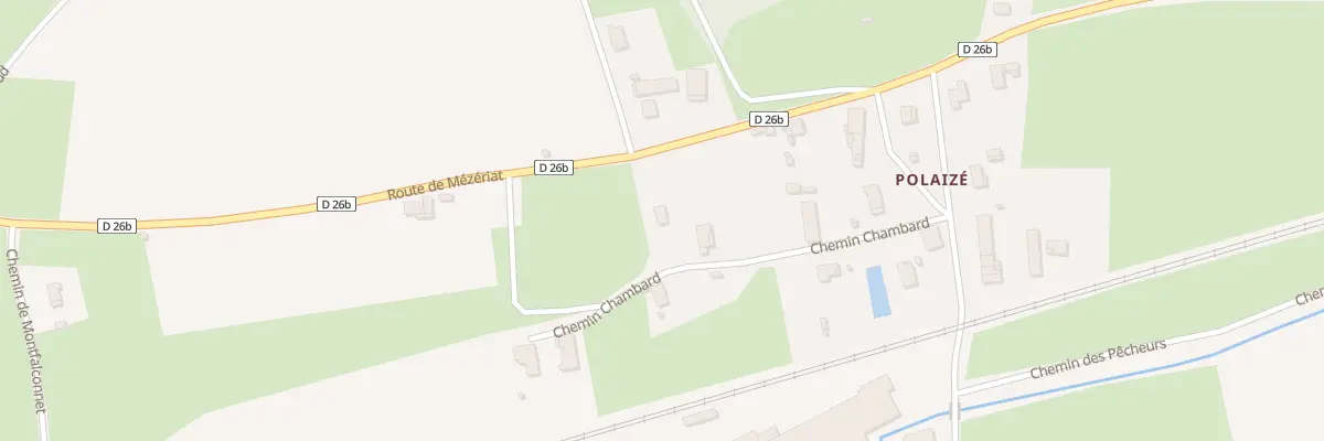 Plan du 212 Che Chambard à Polliat