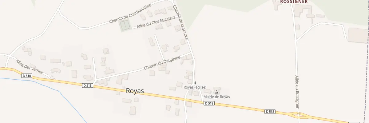 Plan du 121 Che de la Source à Royas