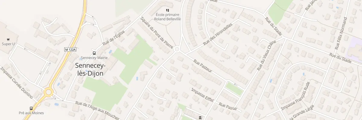 Plan du 2 Rue Pasteur à Sennecey-lès-Dijon