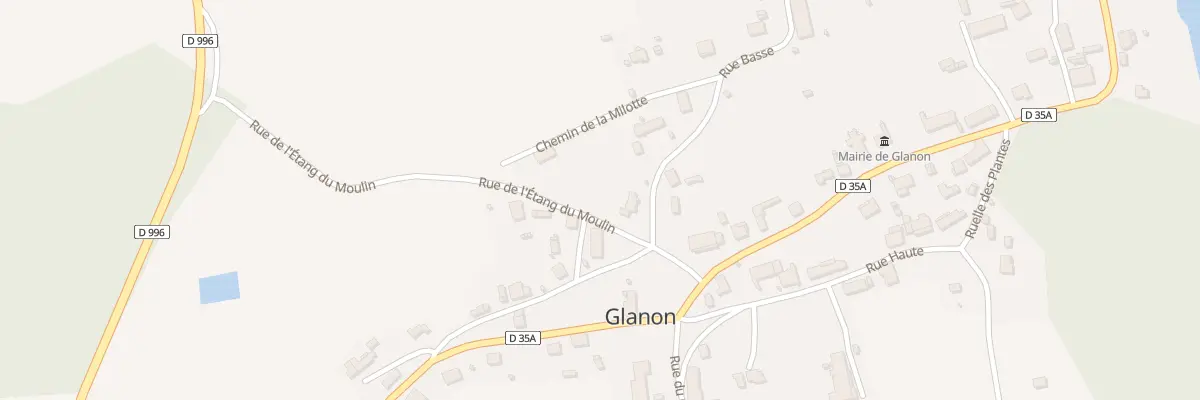 Plan du 2B Rue de l’Etang du Moulin à Glanon