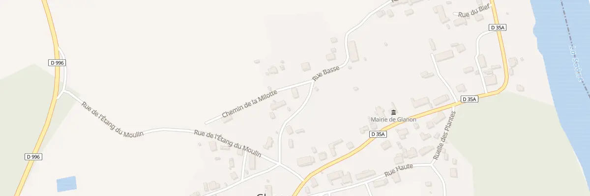 Plan du 8 Rue Basse à Glanon