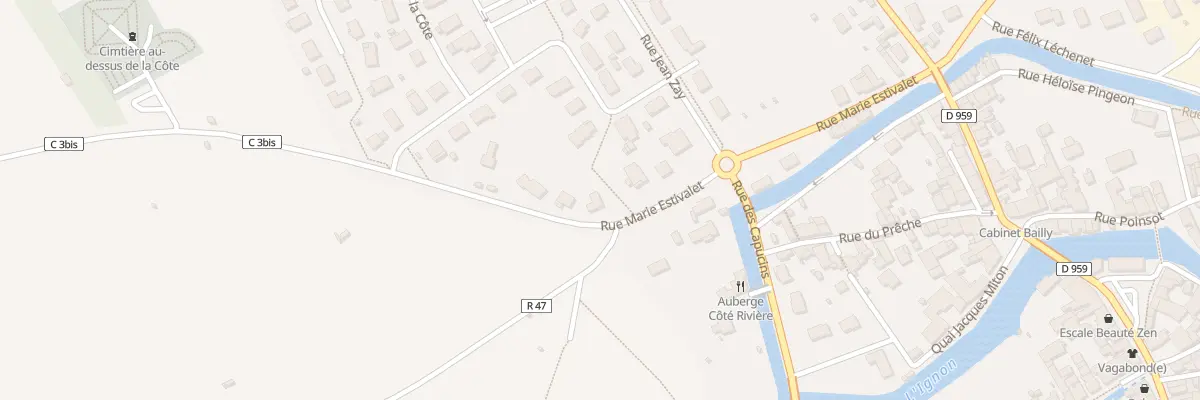 Plan du 25 Rue Marie Estivalet à Is-sur-Tille