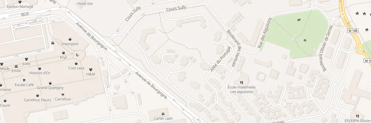 Plan du 6 Av de Bourgogne à Quetigny