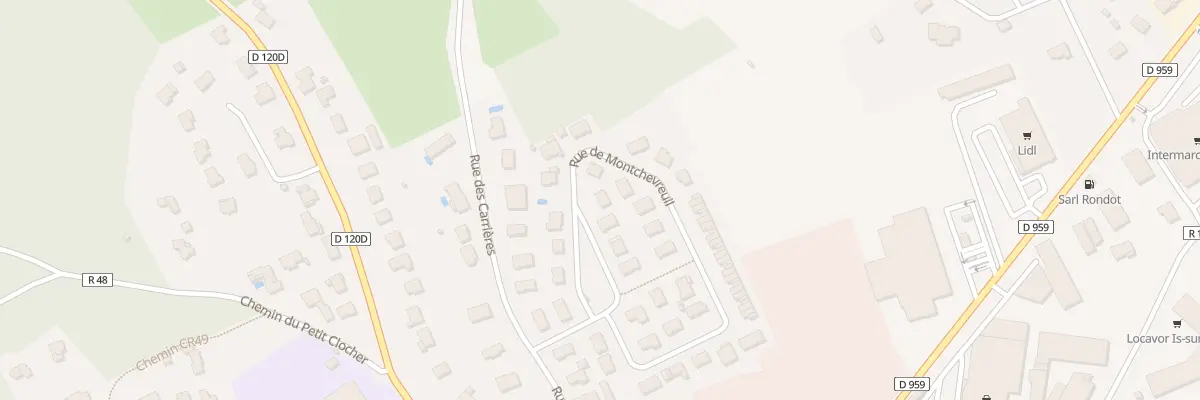 Plan du 21 Rue de Montchevreuil à Is-sur-Tille