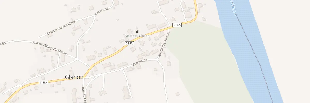 Plan du 9 Rue Haute à Glanon
