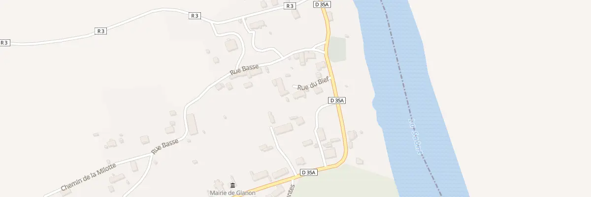 Plan du 3 Rue du Bief à Glanon