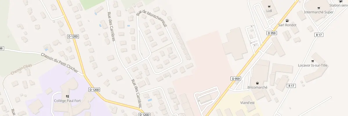 Plan du 7 Rue de Montchevreuil à Is-sur-Tille