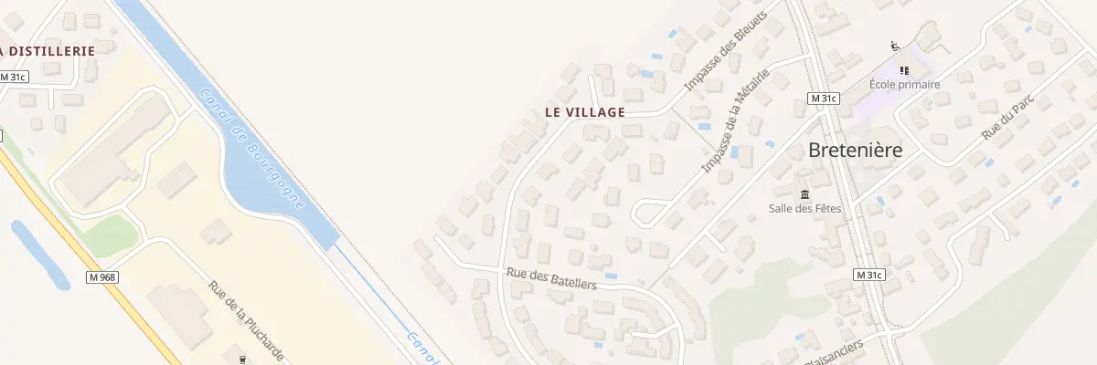 Plan du 9 Rue des Mariniers à Bretenière