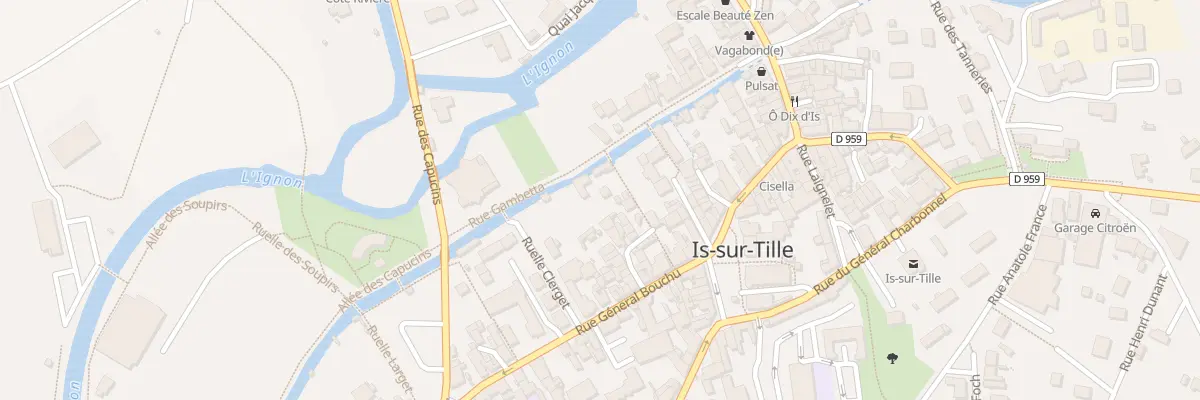 Plan du 1 Rue Gambetta à Is-sur-Tille