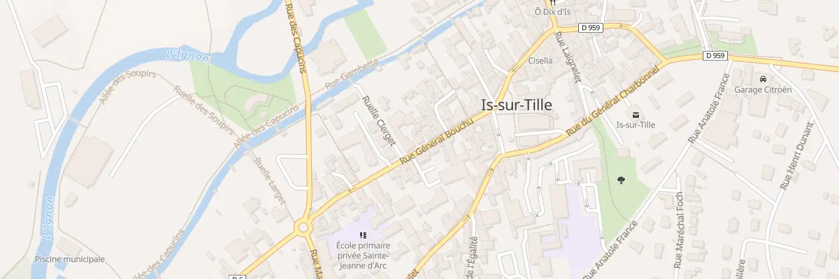 Plan du 24 Rue Général Bouchu à Is-sur-Tille