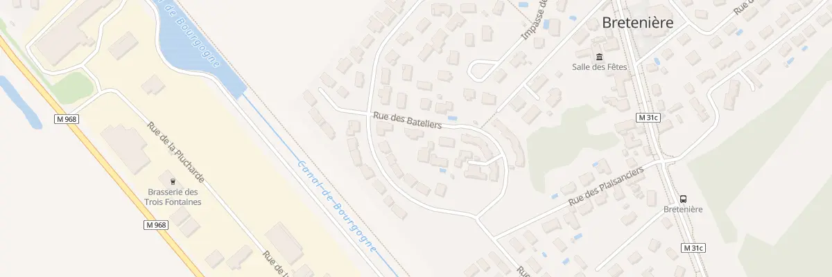 Plan du 25 Rue des Bateliers à Bretenière