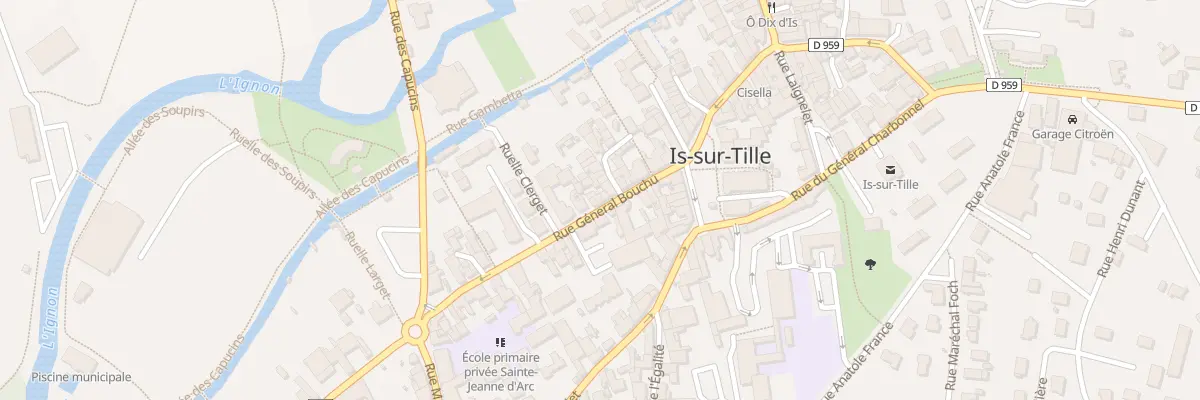 Plan du 32 Rue Général Bouchu à Is-sur-Tille