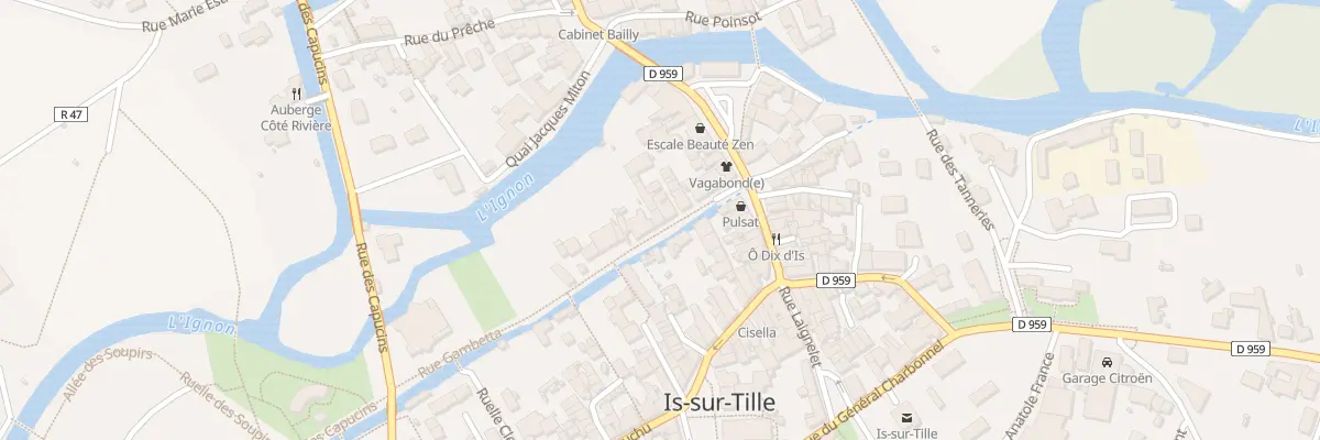 Plan du 20 Rue Gambetta à Is-sur-Tille