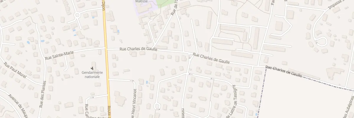 Plan du 16 Rue Charles de Gaulle à Is-sur-Tille