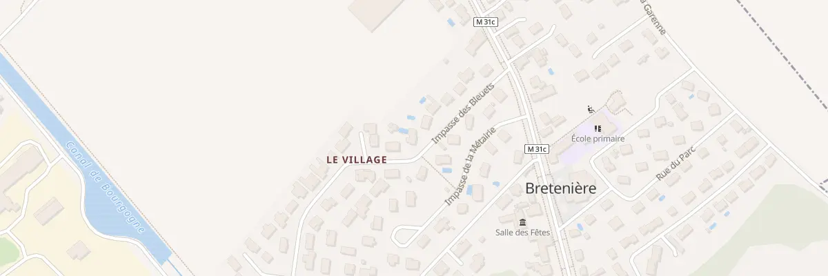Plan du 12 Imp des Bleuets à Bretenière