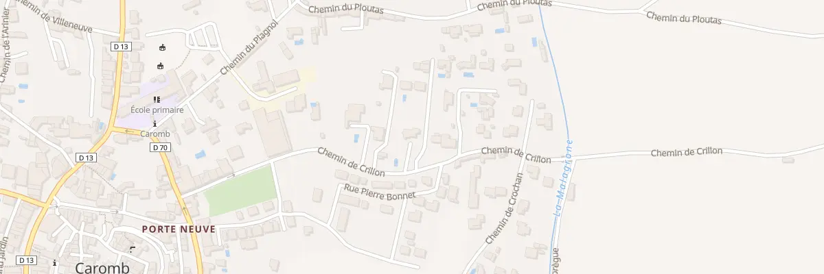 Plan du 299 Che de Crillon à Caromb