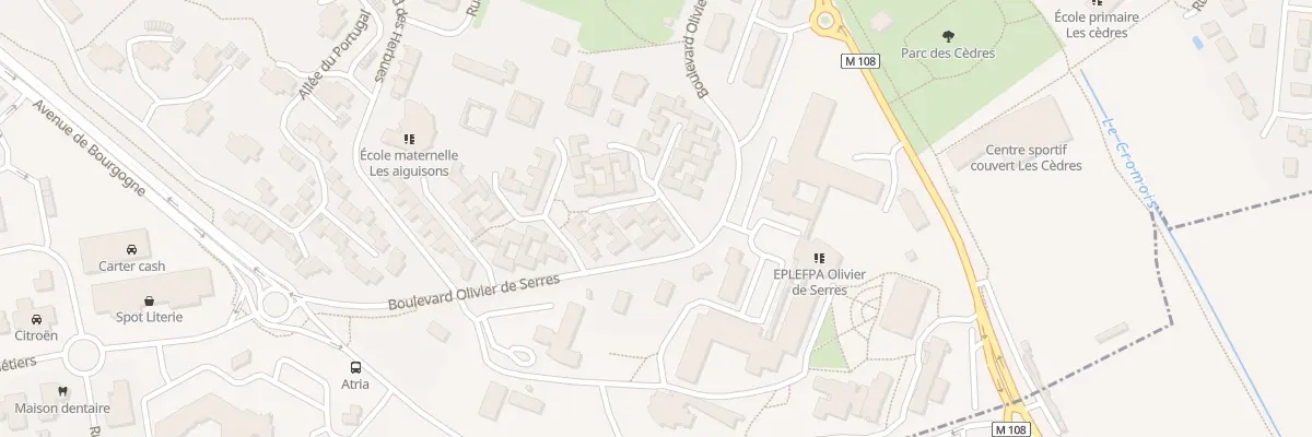 Plan du 38 Bd Olivier de Serres à Quetigny